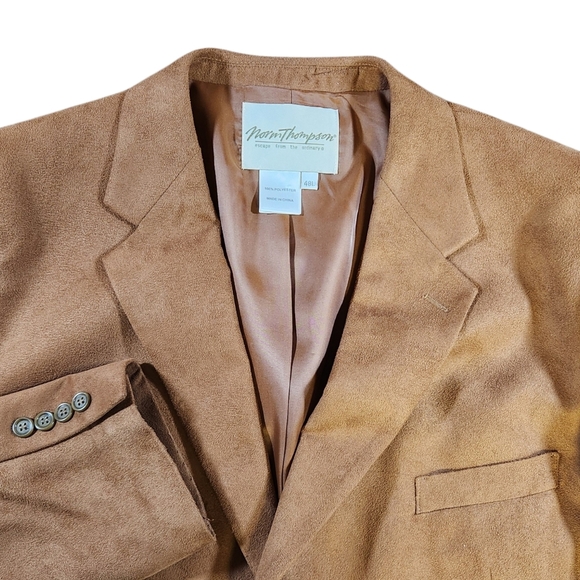 Norm Thompson Other - Norm Thompson Blazer Men's 48L Sport Coat Jacket Brown Faux Suede Southwestern